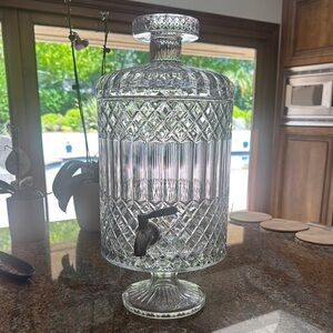 Elegant Crystal Beverage Dispenser